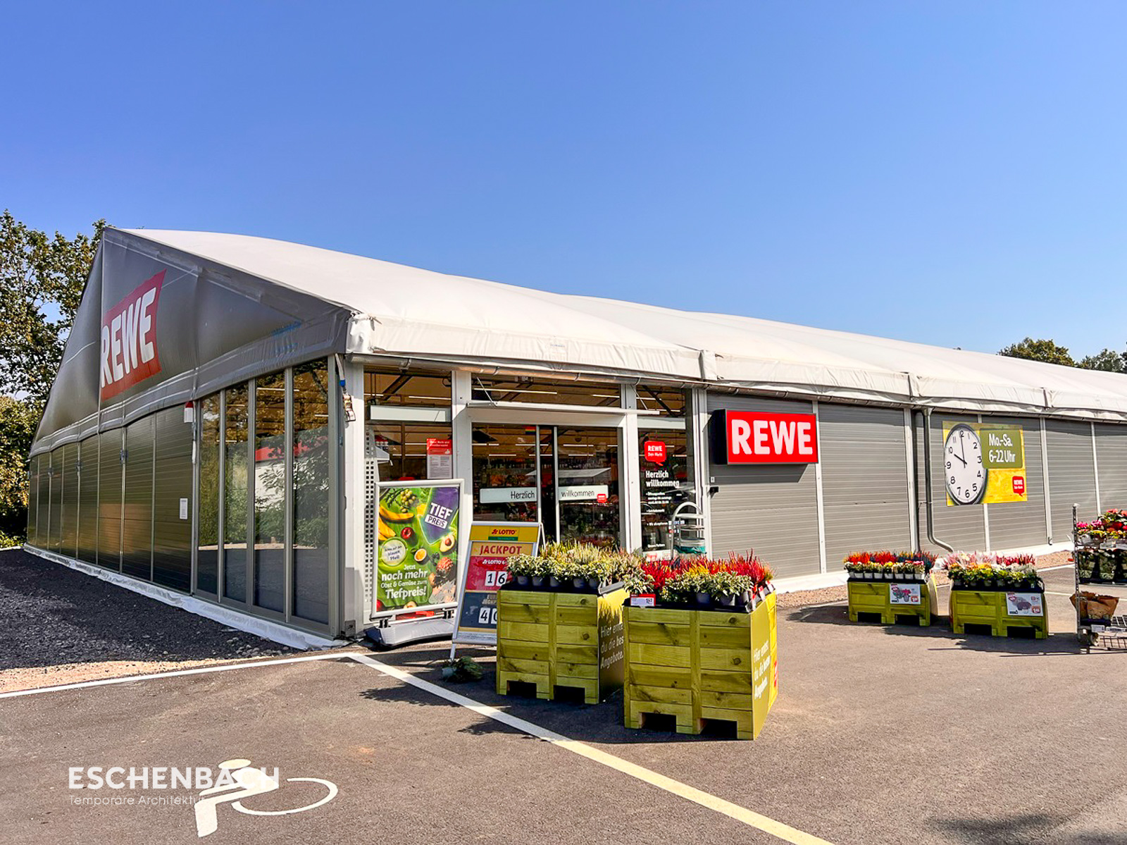 Verkaufszelt 25 x 55 / 3,00 m